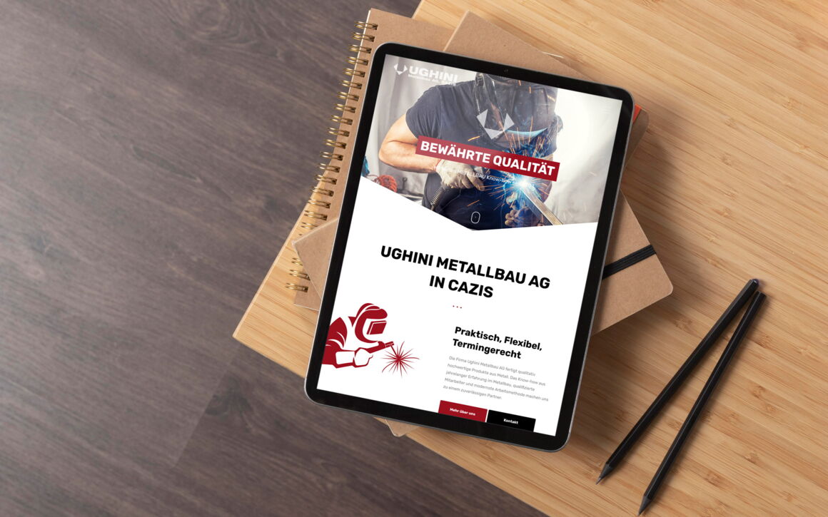 Ughini Metallbau AG, Cazis: Website